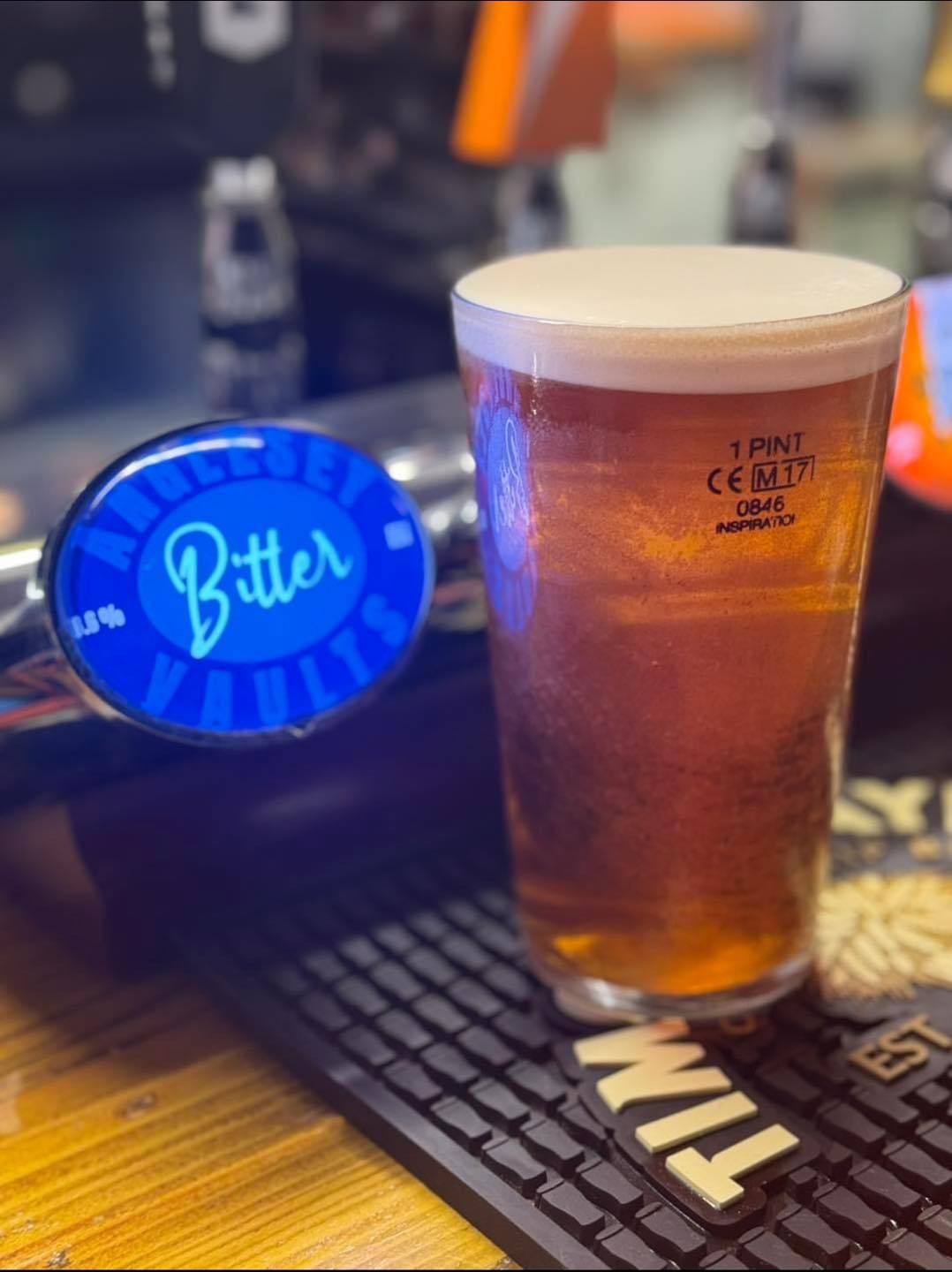 Fresh pints ready to serve